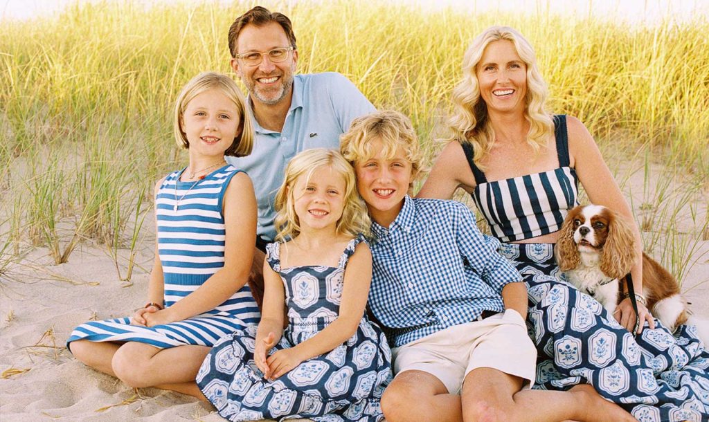 photo of the wettenhall family on the beach